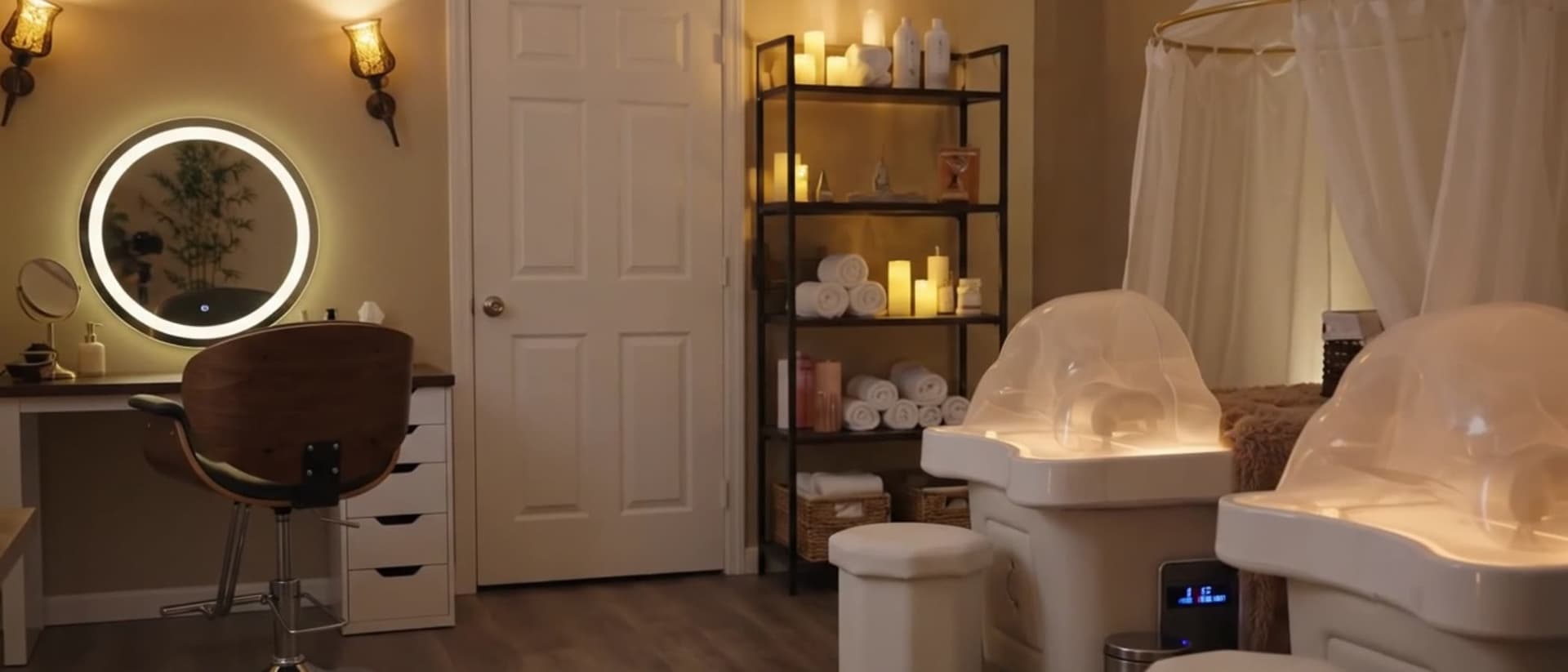 Japanese head spa station at Aurea Wellness Spa
